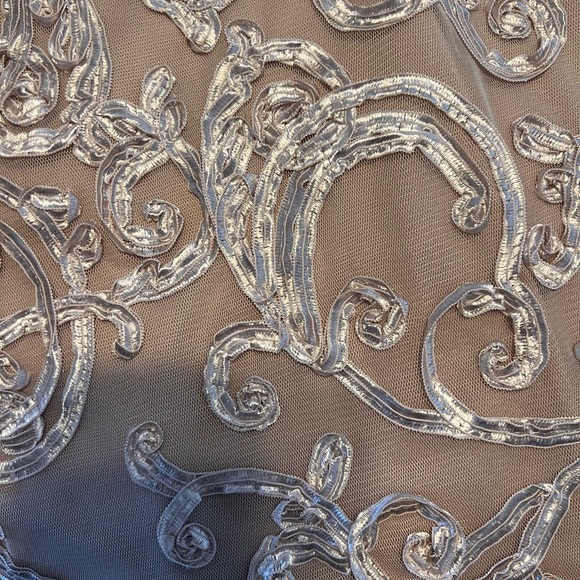 SD Collection Women's 1 Pc Sleeveless Chiffon Overlay Soutache Dress. Size 10 - Picture 11 of 14